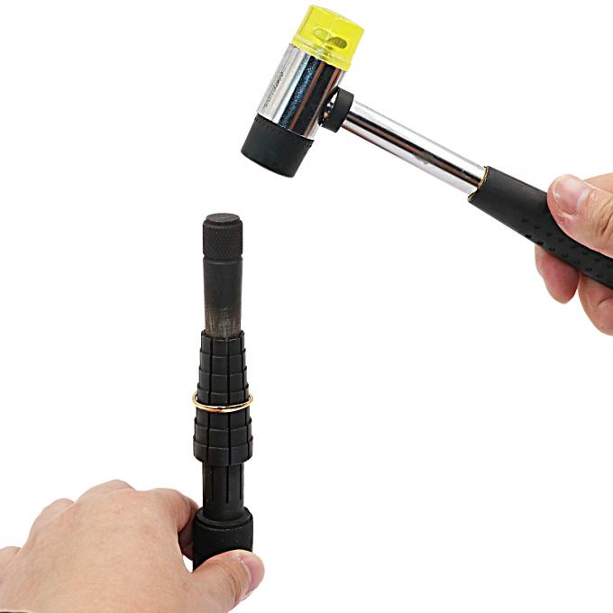 Marteau métallique à double tête en plastique et en caoutchouc pour bijoutiers 3